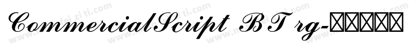 CommercialScript BT rg字体转换